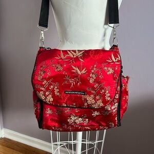 Vintage petunia pickle bottom diaper bag